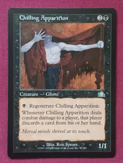Magic The Gathering PROPHECY CHILLING APPARITION black card MTG - Image 1