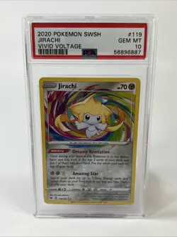2020 Pokemon SWSH Jirachi Vivid Voltage #119/185 PSA 10 GEM MT - Image 1