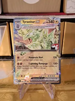 Tyranitar ex Prize Pack Series 4 Promo Pokemon Card NM/LP Stamp - Image 1