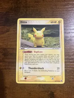 2005 Pokemon Ditto (Pikachu) 63/113 Ex Delta Species Non-Holo Regular LP - Image 1