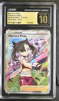 Pokemon Marnie's Pride 171/172 Ultra Rare Brilliant Stars CGC 10 PRISTINE - Image 1