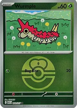 Pokemon Wurmple (Love Ball) [ME: Ascended Heroes - 011/217]Reverse Holofoil N... - Image 1