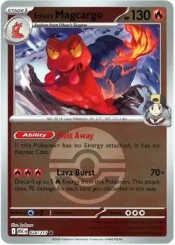 Pokemon Ethan's Magcargo (Poke Ball) [ME: Ascended Heroes - 024/217]Reverse H... - Image 1