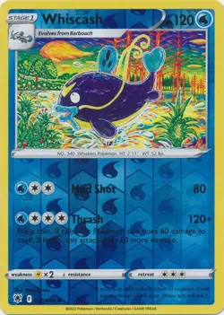 Reverse Holo Whiscash 036/189 Astral Radiance Uncommon Pokemon TCG - Image 1