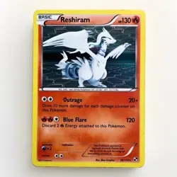Reshiram 26/114 Black & White Holo Rare English 2011 Pokemon TCG - Image 1