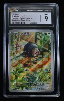 Lechonk 209/197 SV03: Pokemon Obsidian Flames Holo CGC 9 Mint - Image 1