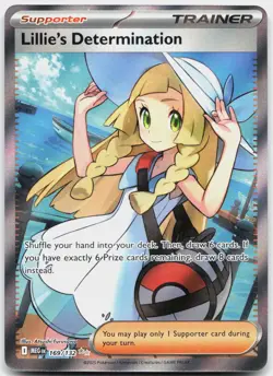 Lillie's Determination 169/132 Ultra Rare Mega Evolution Pokemon Holo Near Mint - Image 1