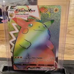 Pokemon Pikachu VMAX 188/185 Vivid Voltage Secret Rare Holo Full Art 310 HP EN - Image 2