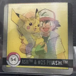 Ash and #25 Pikachu S-4 LP Artbox Premier Edition 1999 Lenticular Pokemon - Image 1