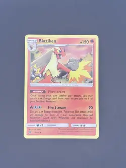 Blaziken 6/70 Pokemon TCG Dragon Majesty Sun Moon Holo Rare Card Lightly Played - Image 2