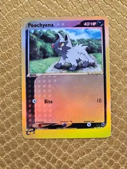 NM Poochyena Reverse Holo 63/109 Ruby and Sapphire Pokemon Card - Image 1