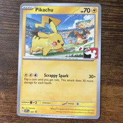 Pokemon TCG SVP101 Pikachu Black Star Promo Play League Card NM - Image 1