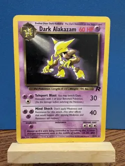 Pokemon TCG Dark Alakazam 18/82 Team Rocket Non-Holo Rare WOTC Vintage Card MP - Image 1