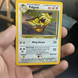 Pokemon Pidgeot TCG Base Set 2 Holo Unlimited Rare Card 14/130 MINTYY + SWURL - Image 2