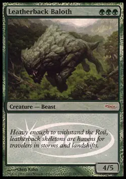 MTG Leatherback Baloth - WPN Foil, Unique & Misc. Promos, Heavily Played, Englis - Image 1