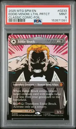 EDDIE BROCK VENOM LETHAL PROTECTOR COMIC FOIL MAGIC SPIDERMAN SPM 0233 MTG PSA 9 - Image 3
