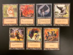 MTG 2003 10th Anniversary JingHe Age Tokens Complete Set Of 7 (Dragon, Angel ++) - Image 1