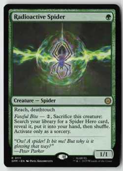 Radioactive Spider 111 Rare Marvel's Spider-Man Magic: The Gathering Near Mint - Image 1