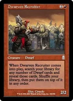MTG MAGIC THE GATHERING - DWARVEN RECRUITER- EXCELLENT! - Image 1