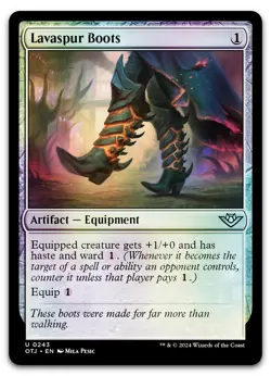 Lavaspur Boots #243 (Foil) (NM) Thunder Junction OTJ Magic MTG - Image 1