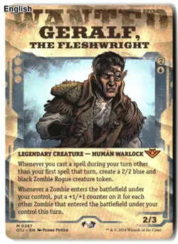MTG Geralf, the Fleshwright (Showcase) [OTJ - 287] LP - Image 2