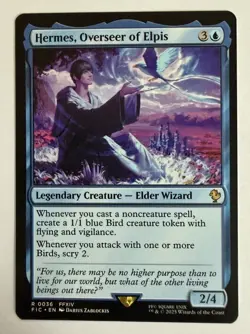 x1 Hermes, Overseer of Elpis R MTG Commander: Final Fantasy M/NM, English - Image 1