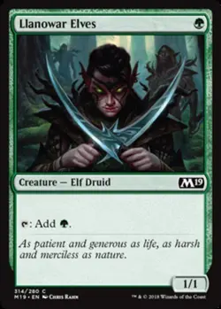 Llanowar Elves - Damaged, English - Image 1