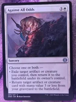 Against All Odds 1 Uncommon Phyrexia: All Will Be One Magic: The Gathering MP - Image 1
