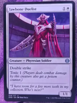 Jawbone Duelist 18 Uncommon Phyrexia: All Will Be One Magic: The Gathering MP - Image 1