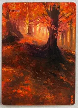 Hand-painted MTG alter | Forest | textless NOX altered art - Image 1
