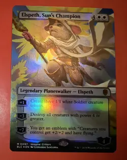 MTG, MAGIC: ELSPETH, SUN'S CHAMPION, 0097 BLC, FOIL, MYTHIC, NM, BORDERLESS - Image 1