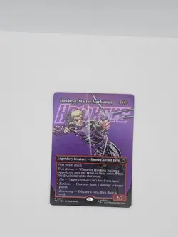 MTG Hawkeye, Master Marksman (Borderless) FOIL #367 - Marvel Super Heroes (MSH) - Image 1