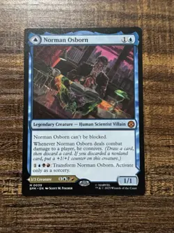 MTG Norman Osborn /Green Goblin. NM Duel Sided - Image 1