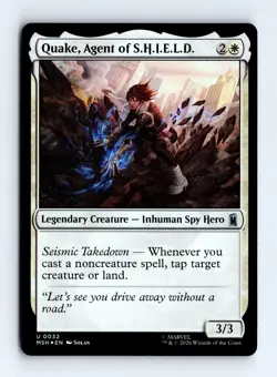 Quake, Agent of S.H.I.E.L.D. (Foil) 0032 (U) MTG Marvel Super Heroes (MSH) - Image 1