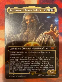 MTG Lord of the Rings Saruman of Many Colors Borderless - Image 1