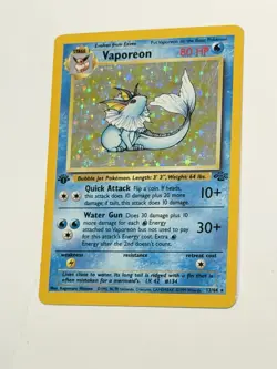 Vaporeon - 12/64 - Pokemon Jungle 1st Edition Holo Rare Card WOTC NM - Image 1