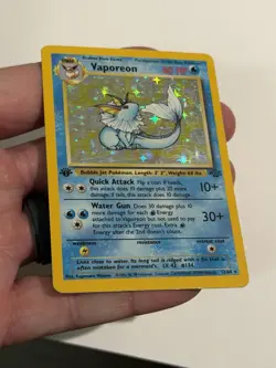 Vaporeon - 12/64 - Pokemon Jungle 1st Edition Holo Rare Card WOTC NM - Image 3