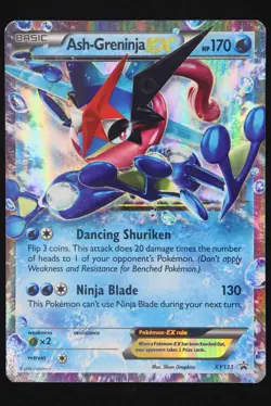 Ash-Greninja EX - XY133 - Promo - Pokemon Card - Heavily Played - Image 1