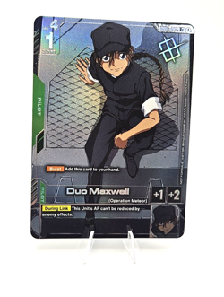 GUNDAM CARD GAME - DUO MAXWELL - STORE TOURNAMENT WINNER FOIL CARD - Image 1
