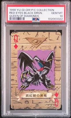 1998 YU-GI-OH! PLAYING CARDS COLLECTION RED-EYES BLACK DRAGON PSA 10 - Image 1