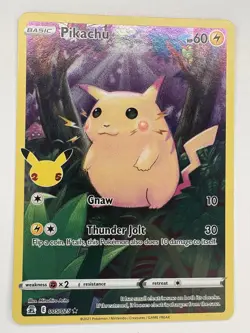 Pikachu 005/025 Celebrations Holo Rare Full Art Pokemon Card NM 25th Anniversary - Image 1