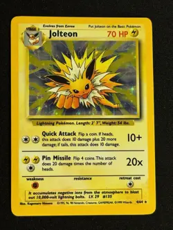 Jolteon 4/64 No Symbol Misprint Jungle Set - Holo Pokemon Card - Image 1