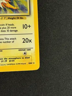 Jolteon 4/64 No Symbol Misprint Jungle Set - Holo Pokemon Card - Image 3