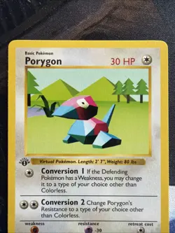 Pokemon Cards Porygon 39/102 1st Edition Base Set Shadowless WOTC Uncommon NM - Image 5