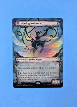 1x Flitterwing Nuisance Lorwyn Eclipsed Creature ECL Mtg Card 304 Showcase Foil - Image 1