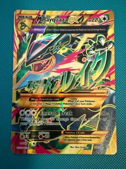 Pokemon TCG M Rayquaza EX Shiny Full Art Holo Card XY-Ancient Origins 98/98 NM - Image 1