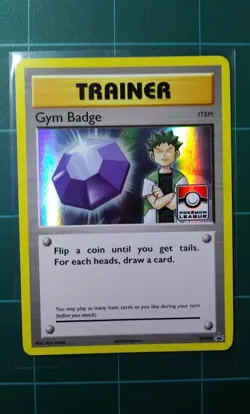 Pokemon Card XY Evolutions Promo XY203 Gym Badge Brock Holo League Promo NM - Image 1