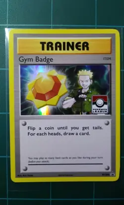 Pokemon Card XY Evolutions Promo XY205 Gym Badge Lt. Surge Holo League Promo NM - Image 1