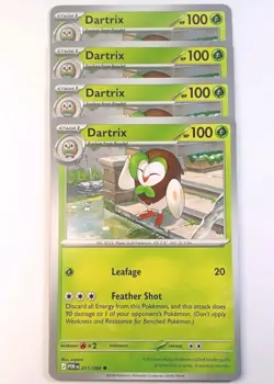Dartrix 011/088 x4 Playset 4x Pokemon TCG ME03 Perfect Order POR - 4 Card Set - Image 1