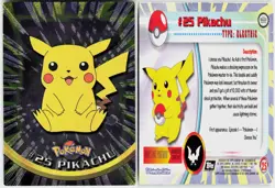 Pikachu #25 Foil Topps Trading Cards Series 1 Pokemon MP - Image 1